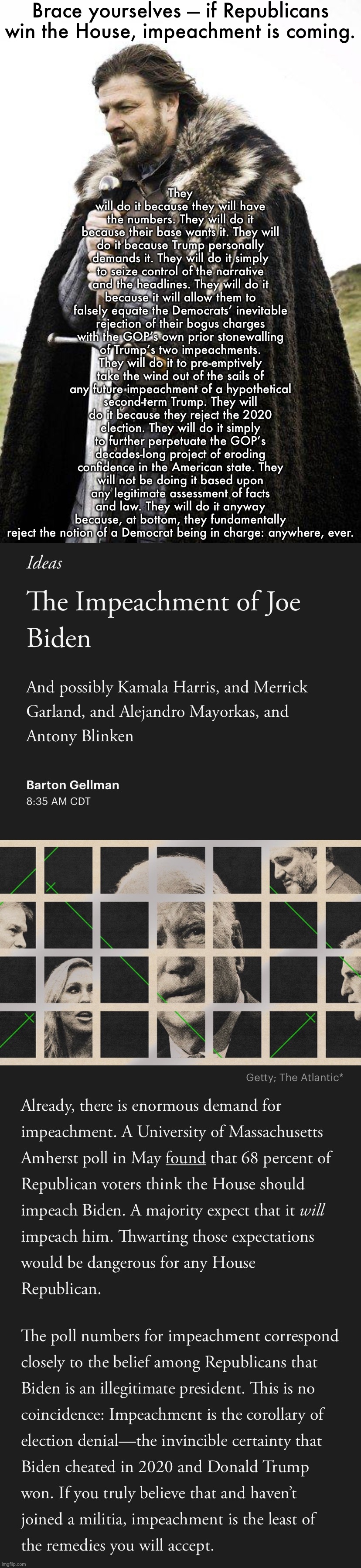 The inevitable impeachment of Joe Biden Blank Meme Template