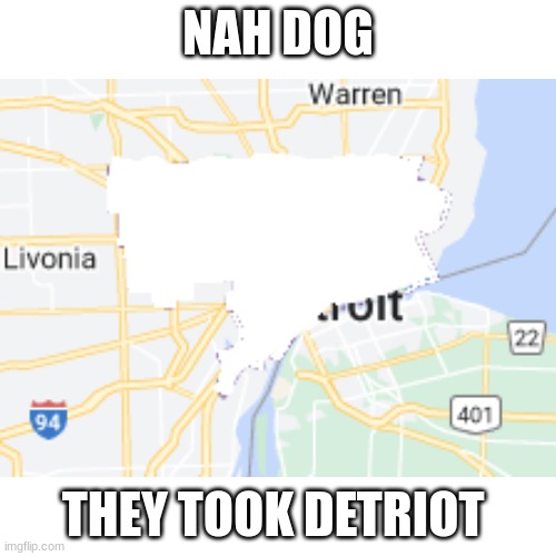 they took it! | NAH DOG; THEY TOOK DETRIOT | image tagged in detriot | made w/ Imgflip meme maker