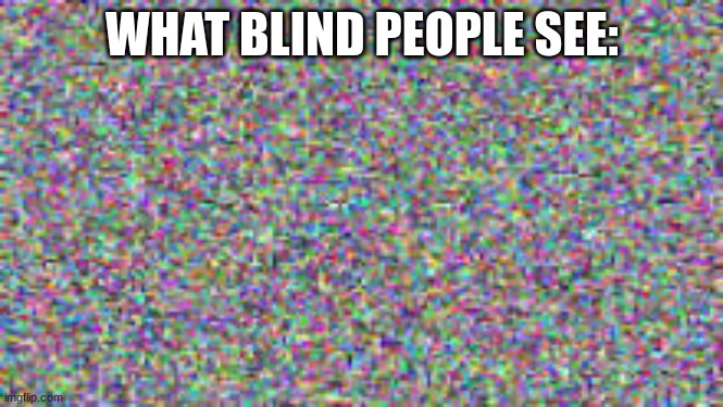 is this true?? | WHAT BLIND PEOPLE SEE: | image tagged in funny memes | made w/ Imgflip meme maker