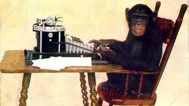 High Quality typewriter monkey Blank Meme Template