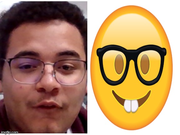 uncanny resemblance II: my friend augustine | image tagged in blank white template | made w/ Imgflip meme maker