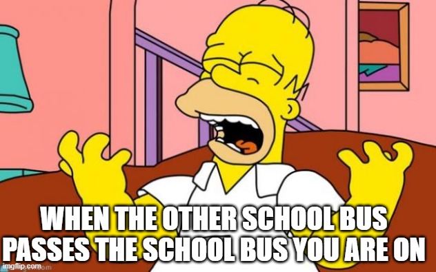 We lost the race. | WHEN THE OTHER SCHOOL BUS PASSES THE SCHOOL BUS YOU ARE ON | image tagged in nooooo | made w/ Imgflip meme maker