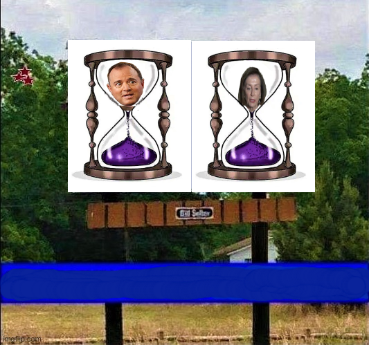 CA Billboard Schiff and Pelosi in hourglass Blank Meme Template