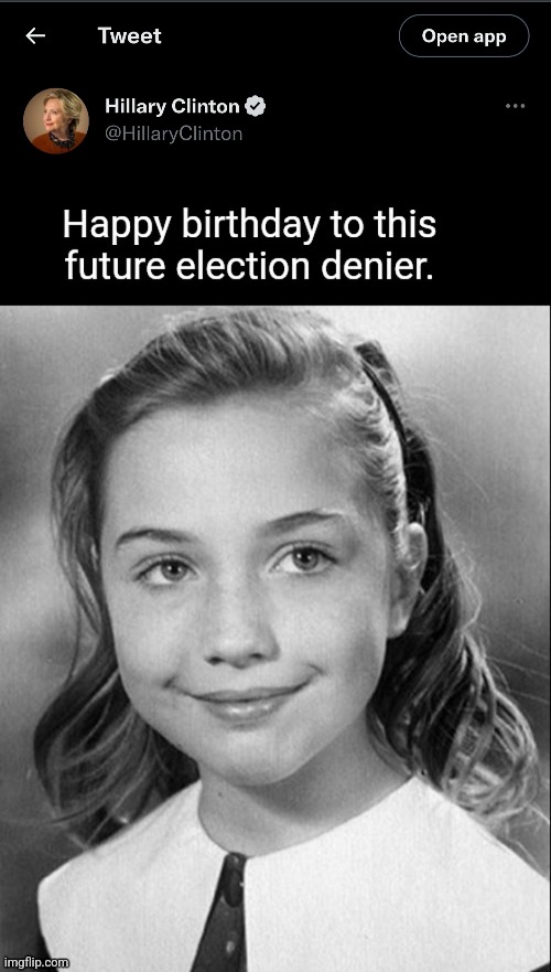 Happy Birthday Hillary! | image tagged in hillary clinton,twitter,birthday | made w/ Imgflip meme maker