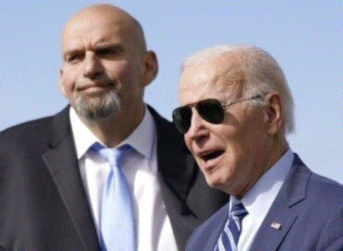 High Quality Fetterman and Biden Blank Meme Template