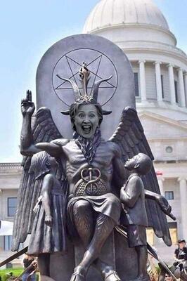 Hillary is Satan Statue Blank Meme Template