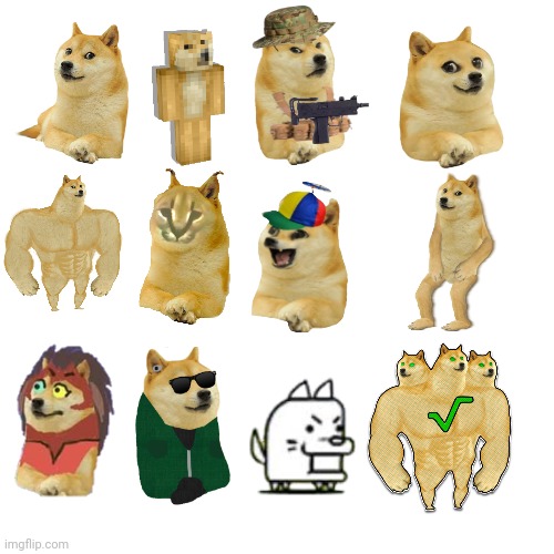 Pick your doge character | image tagged in memes,blank transparent square,doge | made w/ Imgflip meme maker
