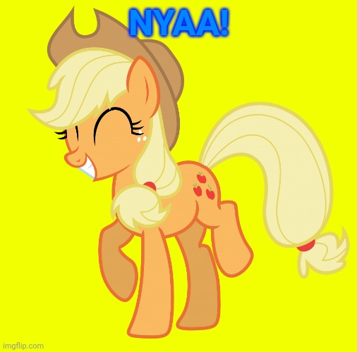 Applejack Transparent | NYAA! | image tagged in applejack transparent | made w/ Imgflip meme maker