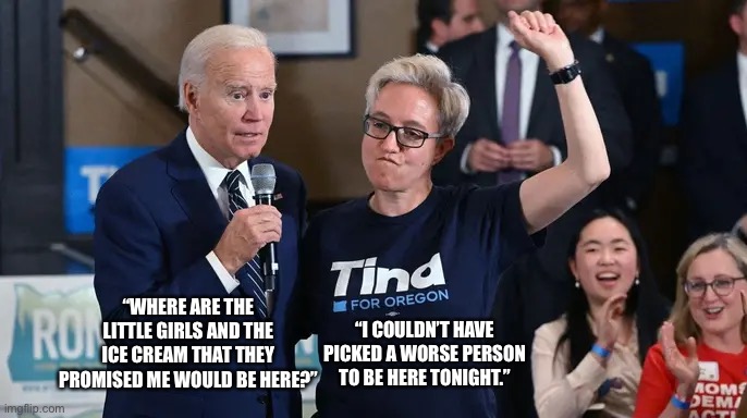 “I COULDN’T HAVE PICKED A WORSE PERSON TO BE HERE TONIGHT.”; “WHERE ARE THE LITTLE GIRLS AND THE ICE CREAM THAT THEY PROMISED ME WOULD BE HERE?” | made w/ Imgflip meme maker