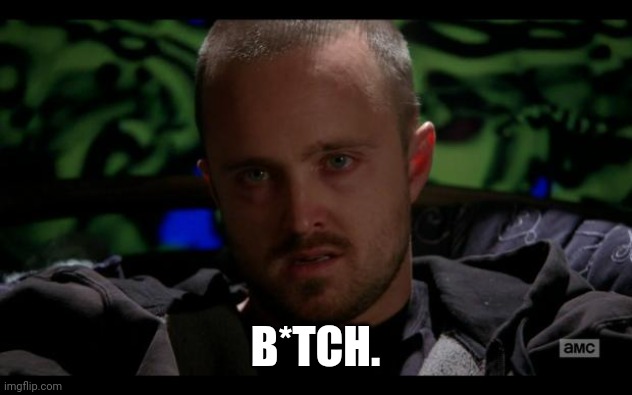 Jesse Pinkman, Bitch. | B*TCH. | image tagged in jesse pinkman bitch | made w/ Imgflip meme maker