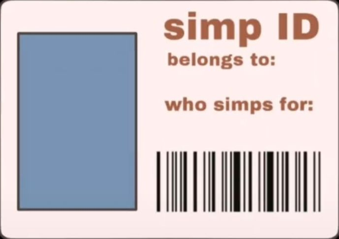 Simp Card Blank Meme Template
