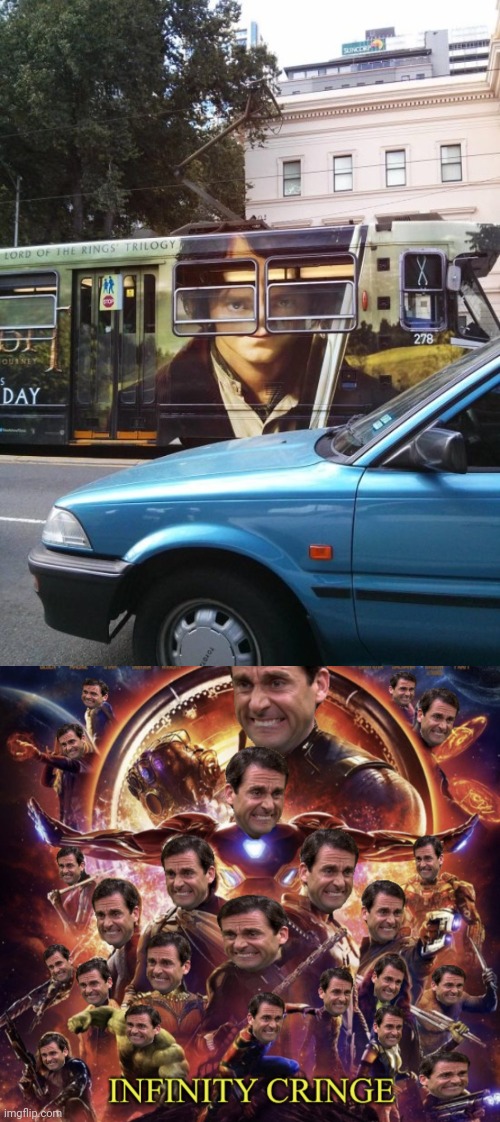 That face tho | image tagged in infinity cringe,design fails,memes,you had one job,bus,buses | made w/ Imgflip meme maker