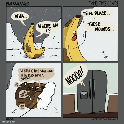 Bananas | image tagged in bananas,banana,comic,comics,comics/cartoons,snow | made w/ Imgflip meme maker