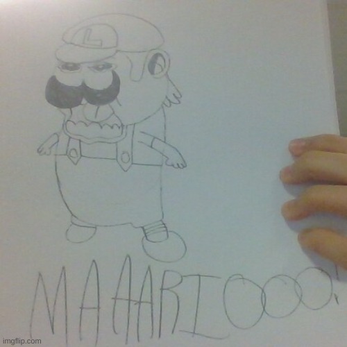 MAAARIOOO! | image tagged in chooper,luigi,the one piece is real,can we get much higher,drawing | made w/ Imgflip meme maker