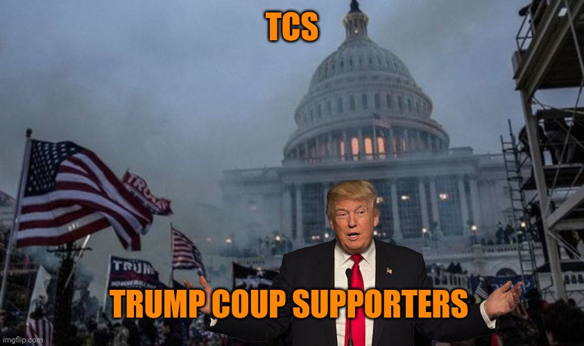 misconstrued coup | TCS TRUMP COUP SUPPORTERS | image tagged in misconstrued coup | made w/ Imgflip meme maker