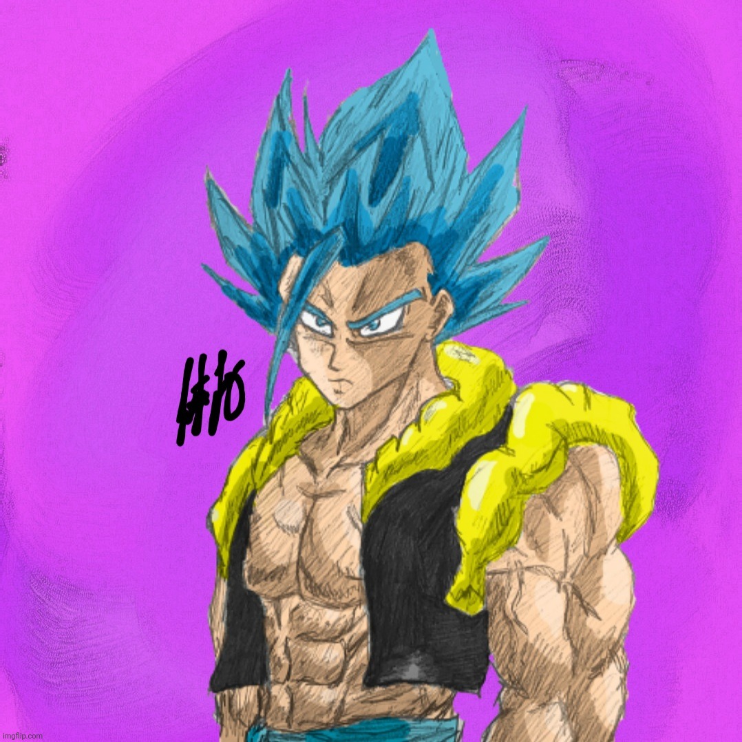 Gogeta SSB | image tagged in dragon ball super,gogeta,drawing | made w/ Imgflip meme maker