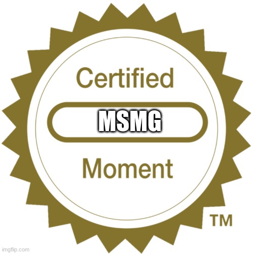 idfk | MSMG | image tagged in certified moment | made w/ Imgflip meme maker