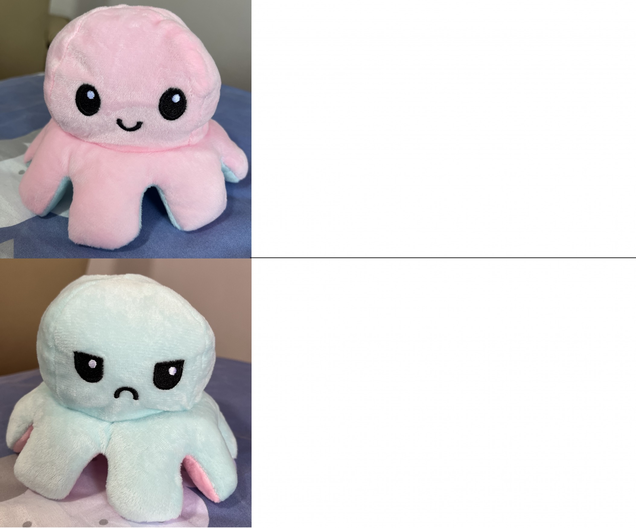 High Quality Happy Angry Octopus Blank Meme Template