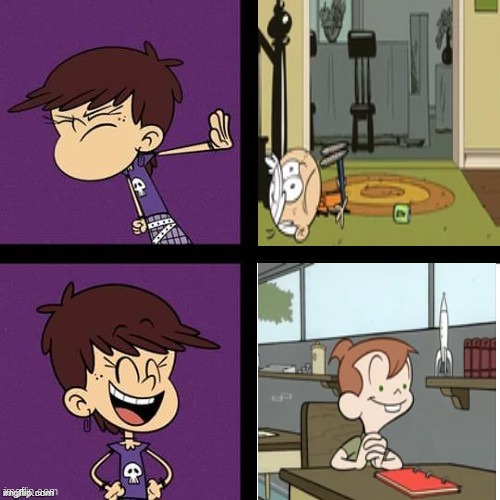 Luna loves ChalkZone | image tagged in luna loud disagree and agree | made w/ Imgflip meme maker