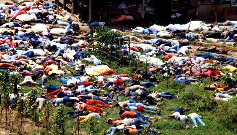 Dead people Jonestown | image tagged in dead people jonestown | made w/ Imgflip meme maker