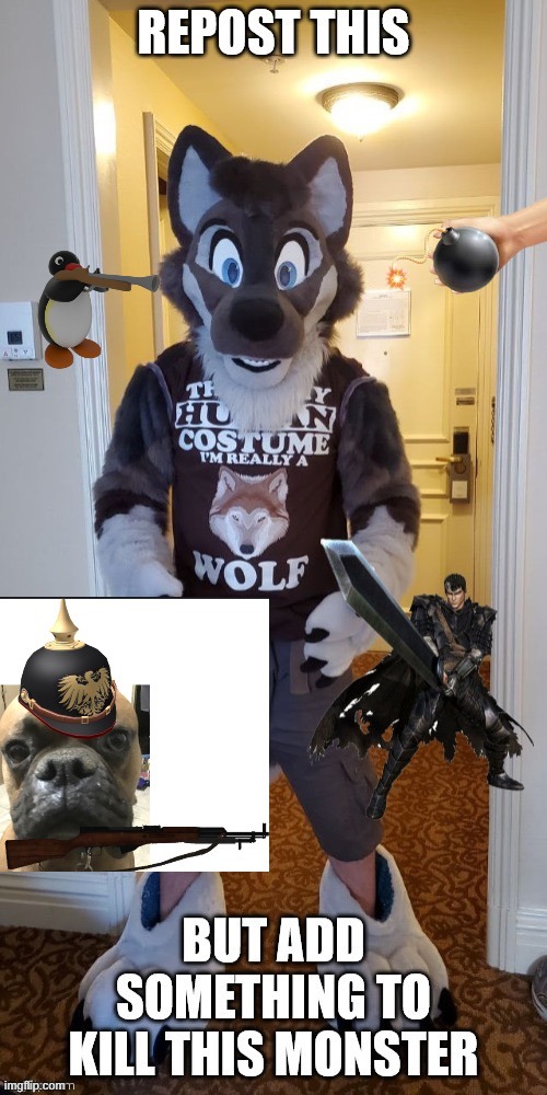 IDK, I just saw other people doing this, so I did it :) | image tagged in repost,anti furry,kill furries | made w/ Imgflip meme maker