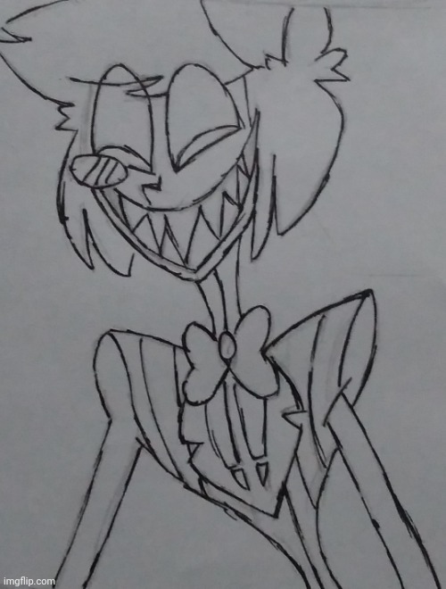 the other sketch of alastor I made - Imgflip