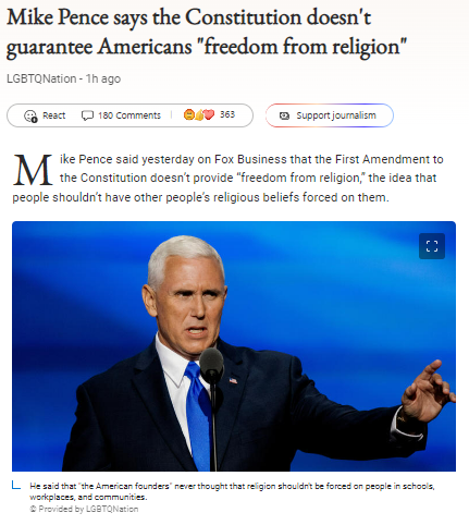 Mike Pence Christian nationalist Blank Meme Template