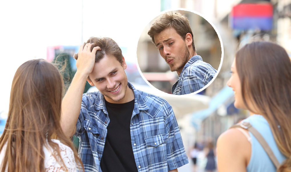 Boyfriend in throuple Blank Meme Template