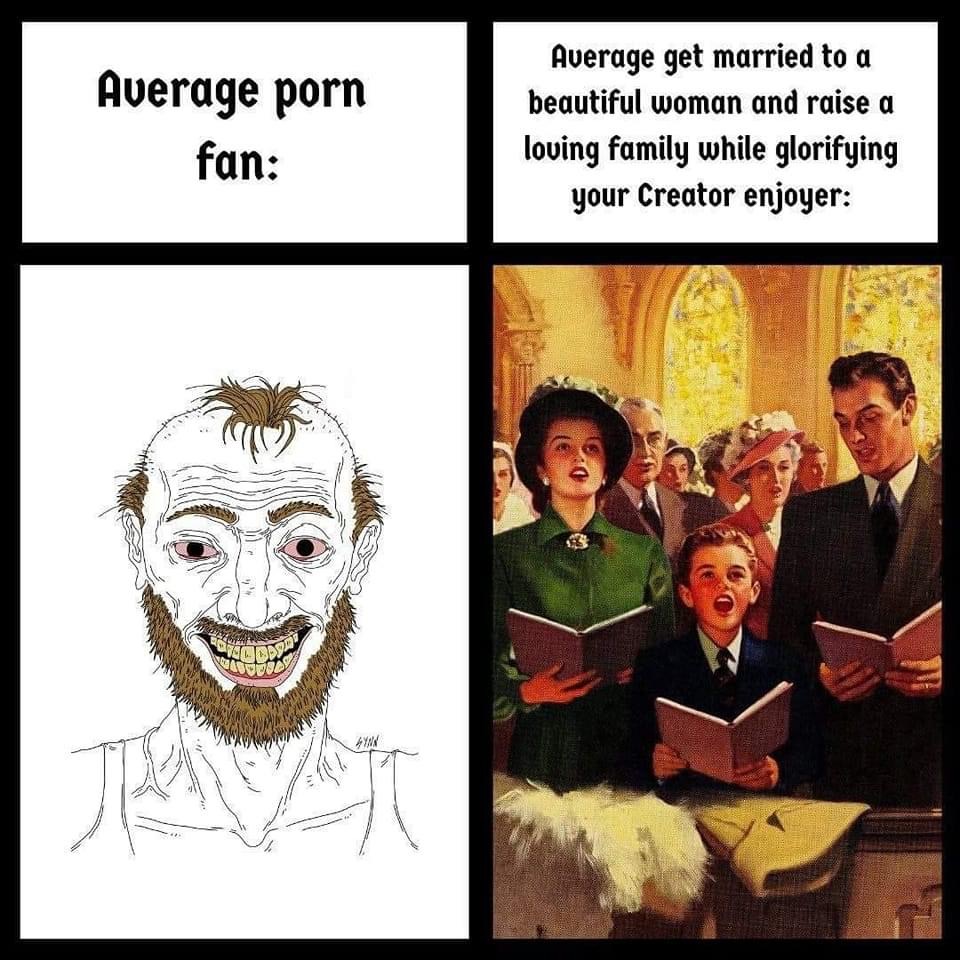 High Quality Porn fan vs. marriage enjoyer Blank Meme Template