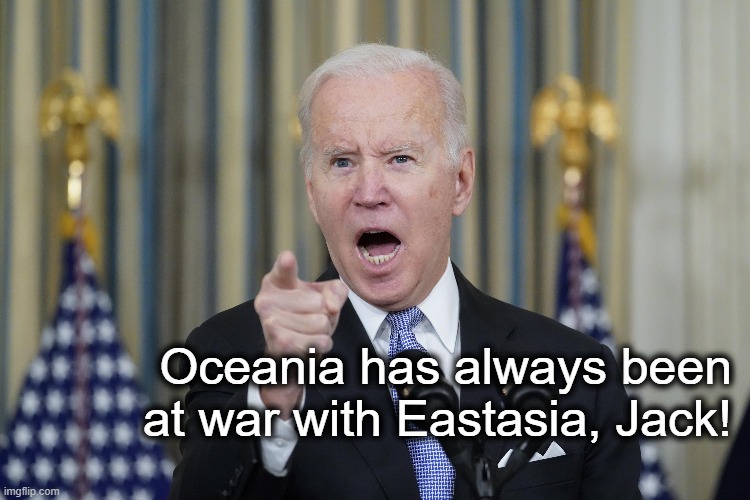 Fact checkers have verified this claim as TRUE | Oceania has always been at war with Eastasia, Jack! | made w/ Imgflip meme maker