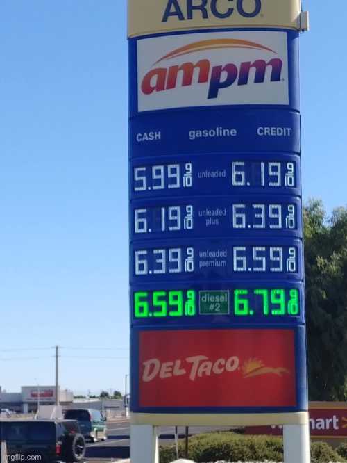 Gas Prices | image tagged in gas prices | made w/ Imgflip meme maker