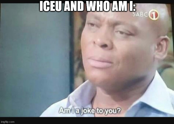Am I a joke to you? | ICEU AND WHO AM I: | image tagged in am i a joke to you | made w/ Imgflip meme maker