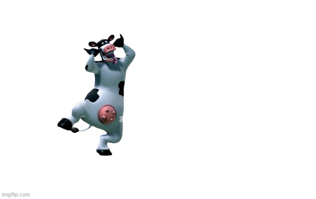 Otis goofing off | image tagged in barnyard,dairy cow,funny cow,male cow with udders,otis the cow,holstein cow | made w/ Imgflip meme maker