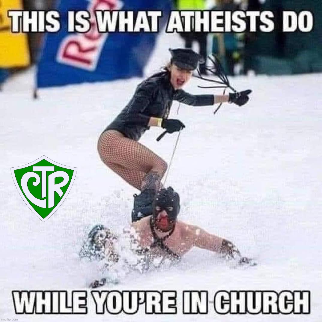 This Satanic dominatrix-gimp-snowboarding ritual is just plain disturbing. Choose the Right to ensure it’s never seen again | image tagged in this is what atheists do while you re in church,crt,satanic,dominatrix,gimp,snowboarding | made w/ Imgflip meme maker