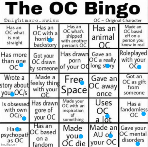 daddy | image tagged in the oc bingo | made w/ Imgflip meme maker