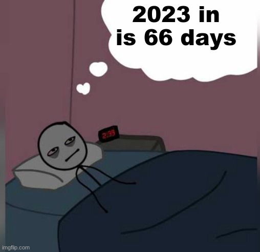 pov: me when | 2023 in is 66 days | image tagged in pov me when | made w/ Imgflip meme maker