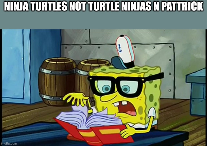 Spongbob Is It Possible | NINJA TURTLES NOT TURTLE NINJAS N PATTRICK | image tagged in spongbob is it possible | made w/ Imgflip meme maker