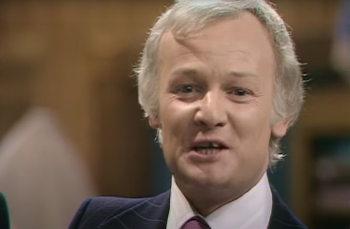High Quality Are You Being Served Mr. Humphries Breaks The Fourth Wall Blank Meme Template