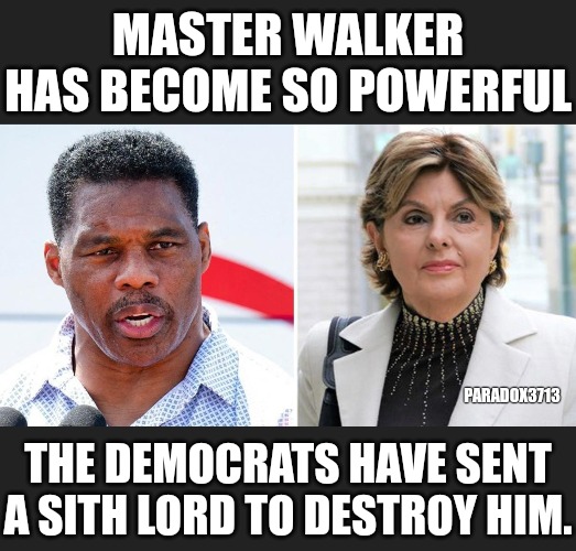 When fear of Herschel Walker summons a Sith Lord. |  MASTER WALKER HAS BECOME SO POWERFUL; PARADOX3713; THE DEMOCRATS HAVE SENT A SITH LORD TO DESTROY HIM. | image tagged in memes,politics,democrats,black lives matter,republicans,sith | made w/ Imgflip meme maker