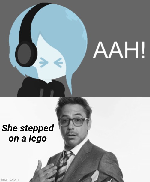 change title if attracted to furries | She stepped on a lego | image tagged in robert downey jr's comments | made w/ Imgflip meme maker