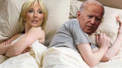 High Quality DR Pepper and Biden in bed Blank Meme Template