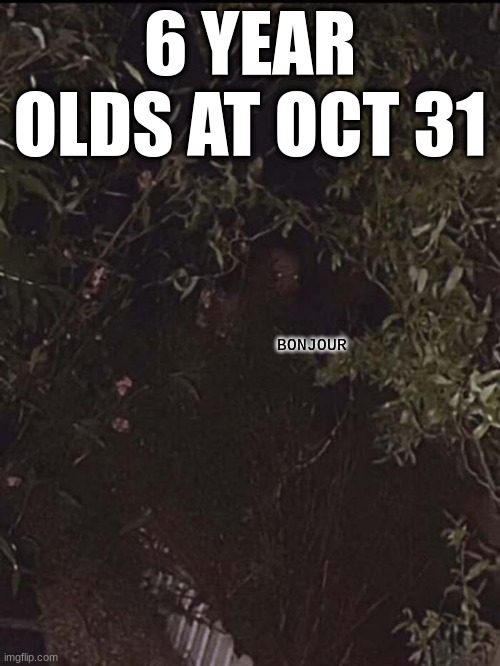 6 YEAR OLDS AT OCT 31; BONJOUR | made w/ Imgflip meme maker