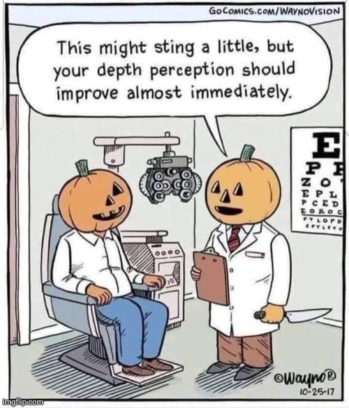 WHO GAVE HIM ONLY ONE EYE IN THE FIRST PLACE? | image tagged in pumpkin,jack-o-lanterns,spooktober,comics/cartoons | made w/ Imgflip meme maker