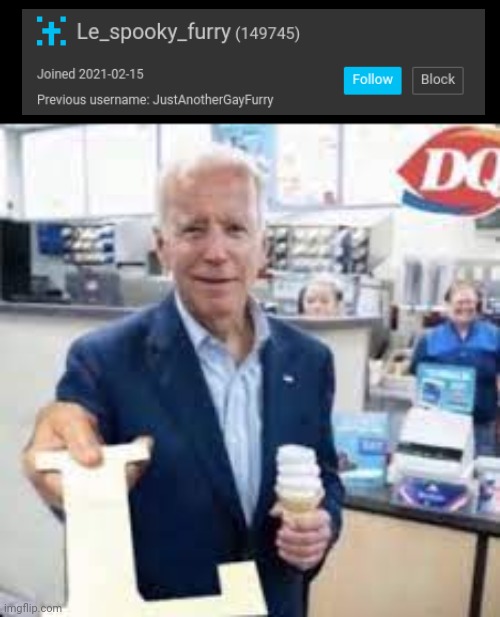 Memechat me for context | image tagged in joe holding the letter l | made w/ Imgflip meme maker