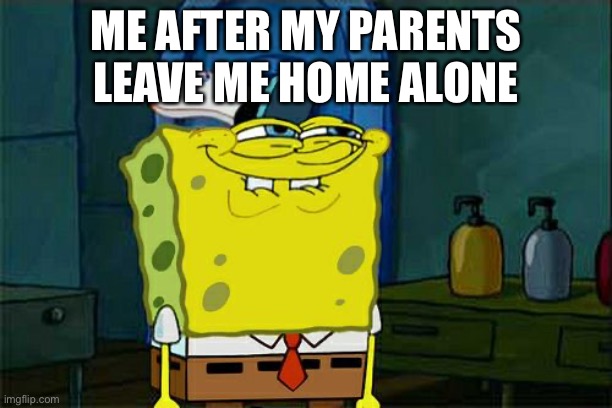 Lol | ME AFTER MY PARENTS LEAVE ME HOME ALONE | image tagged in memes,don't you squidward | made w/ Imgflip meme maker