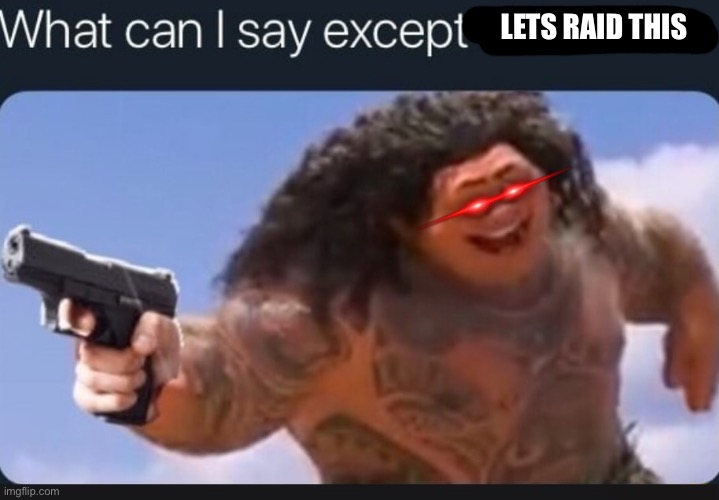 What can I say except delete this | LETS RAID THIS | image tagged in what can i say except delete this | made w/ Imgflip meme maker