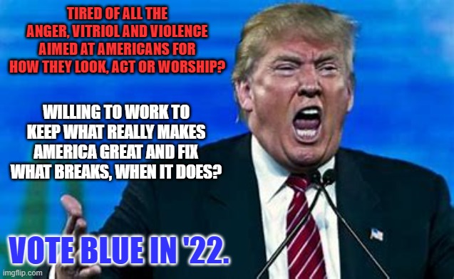 United in support of Freedom for all, from "Sea to Shiney Sea." | TIRED OF ALL THE ANGER, VITRIOL AND VIOLENCE AIMED AT AMERICANS FOR HOW THEY LOOK, ACT OR WORSHIP? WILLING TO WORK TO KEEP WHAT REALLY MAKES AMERICA GREAT AND FIX WHAT BREAKS, WHEN IT DOES? VOTE BLUE IN '22. | image tagged in politics | made w/ Imgflip meme maker