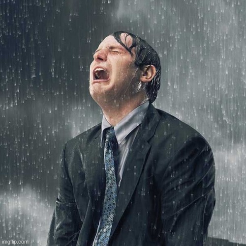 Crying in the rain | image tagged in crying in the rain | made w/ Imgflip meme maker