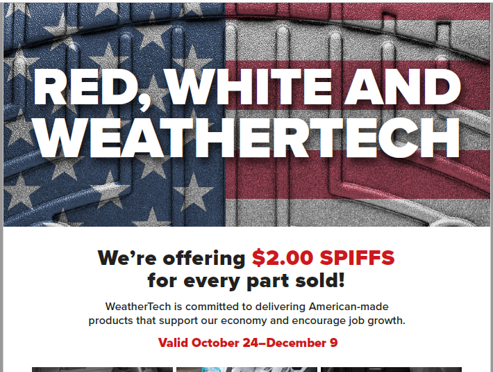 Red, White and Weathertech $2.00 Spiff Blank Meme Template