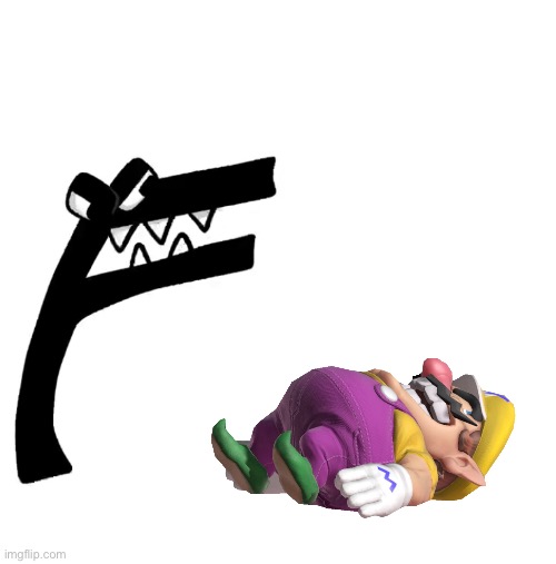 Wario dies after getting attacked by F.mp3 | image tagged in wario dies,wario,alphabet lore,f,memes | made w/ Imgflip meme maker